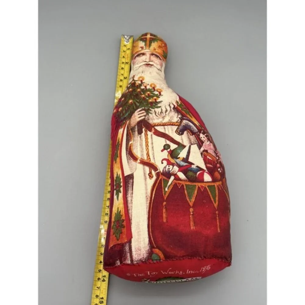 Vintage Dutch Sinterklaas Santa Designed by Hudson Talbott Cloth Pillow 1976‎